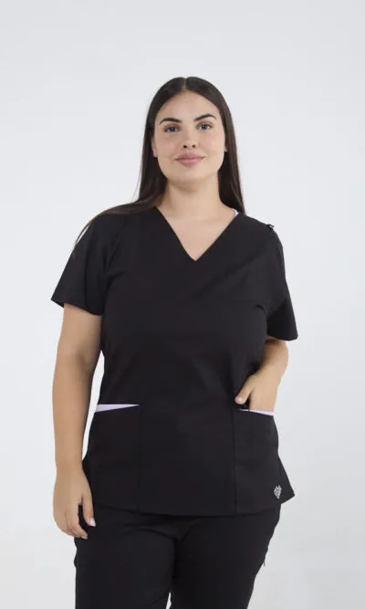 Chaquetilla Mujer Lisa Negro y Lila SPANDEX