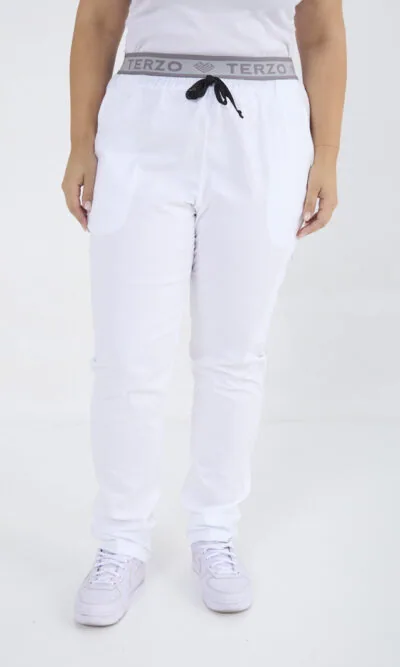 Pantalon Unisex Brand Pocket Blanco SPANDEX