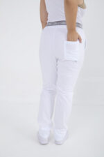 Pantalon Unisex Brand Pocket Blanco SPANDEX - Image 2