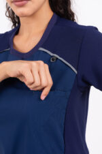 Chaquetilla Mujer Comfy Marino ARCIEL con MICROPERFORADO SPANDEX - Image 6