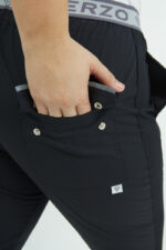 Pantalon Unisex Brand Comfy Black ARCIEL con MICROPERFORADO SPANDEX - Image 2