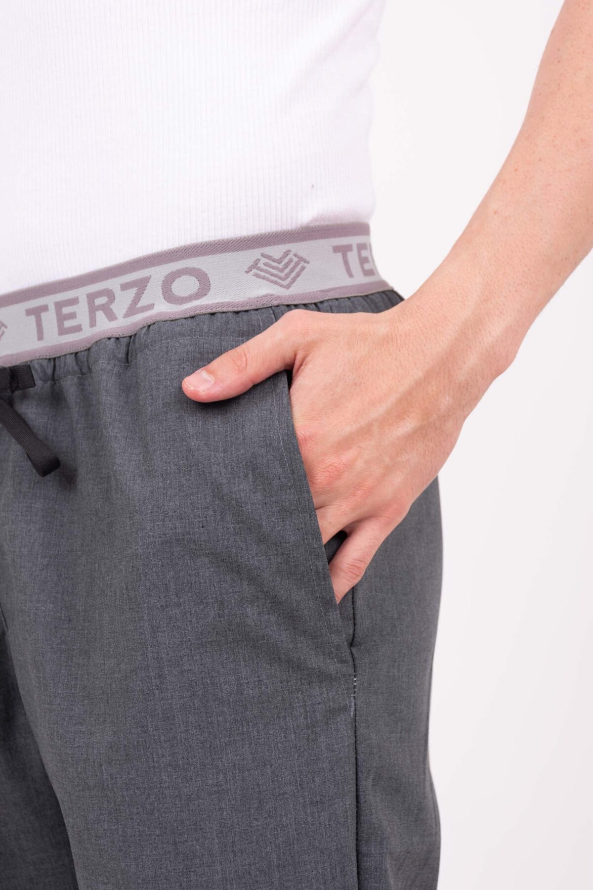 Pantalon Unisex Brand Pocket Gris Melange ARCIEL - Image 4