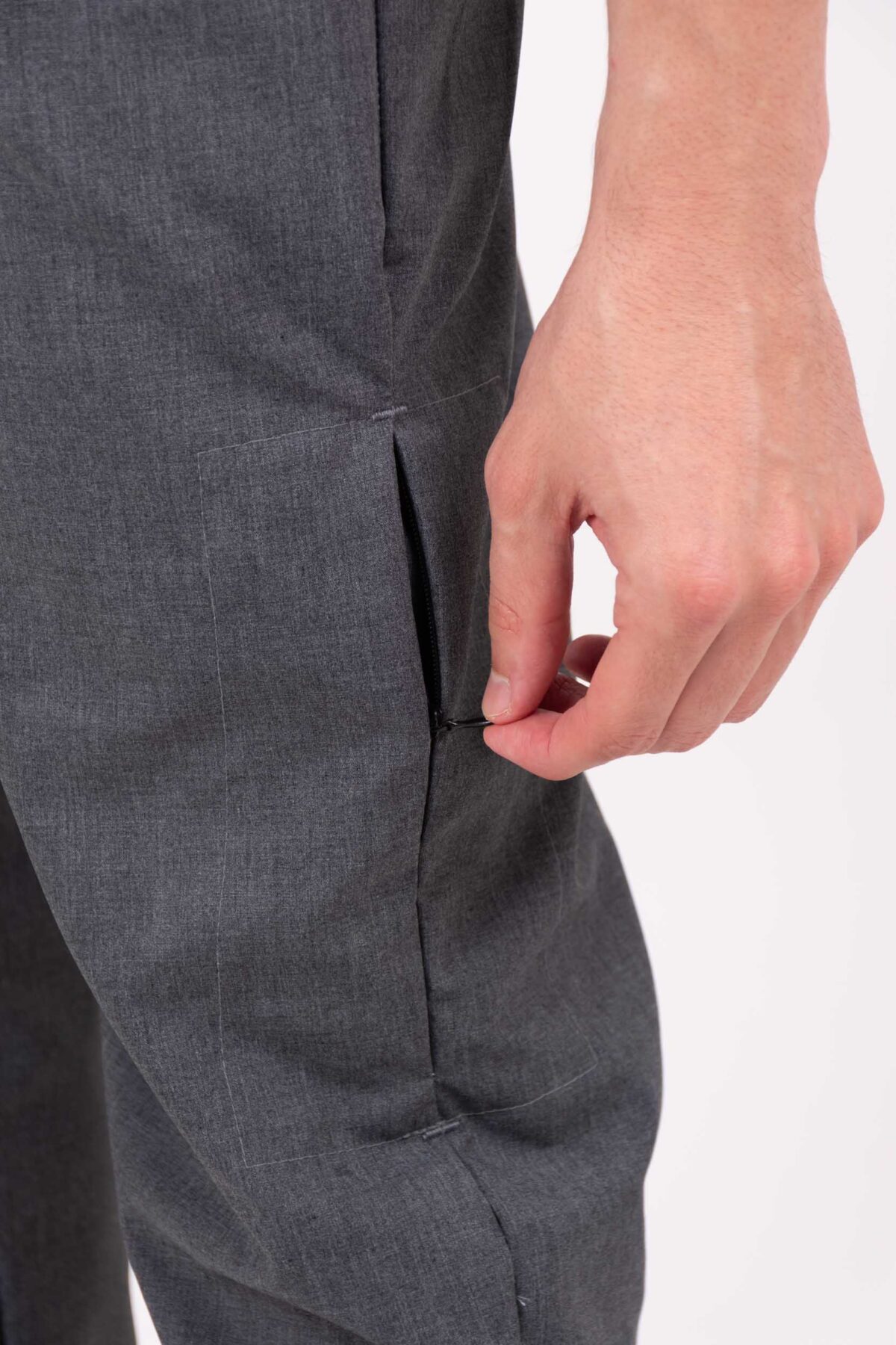 Pantalon Unisex Brand Pocket Gris Melange ARCIEL - Image 5