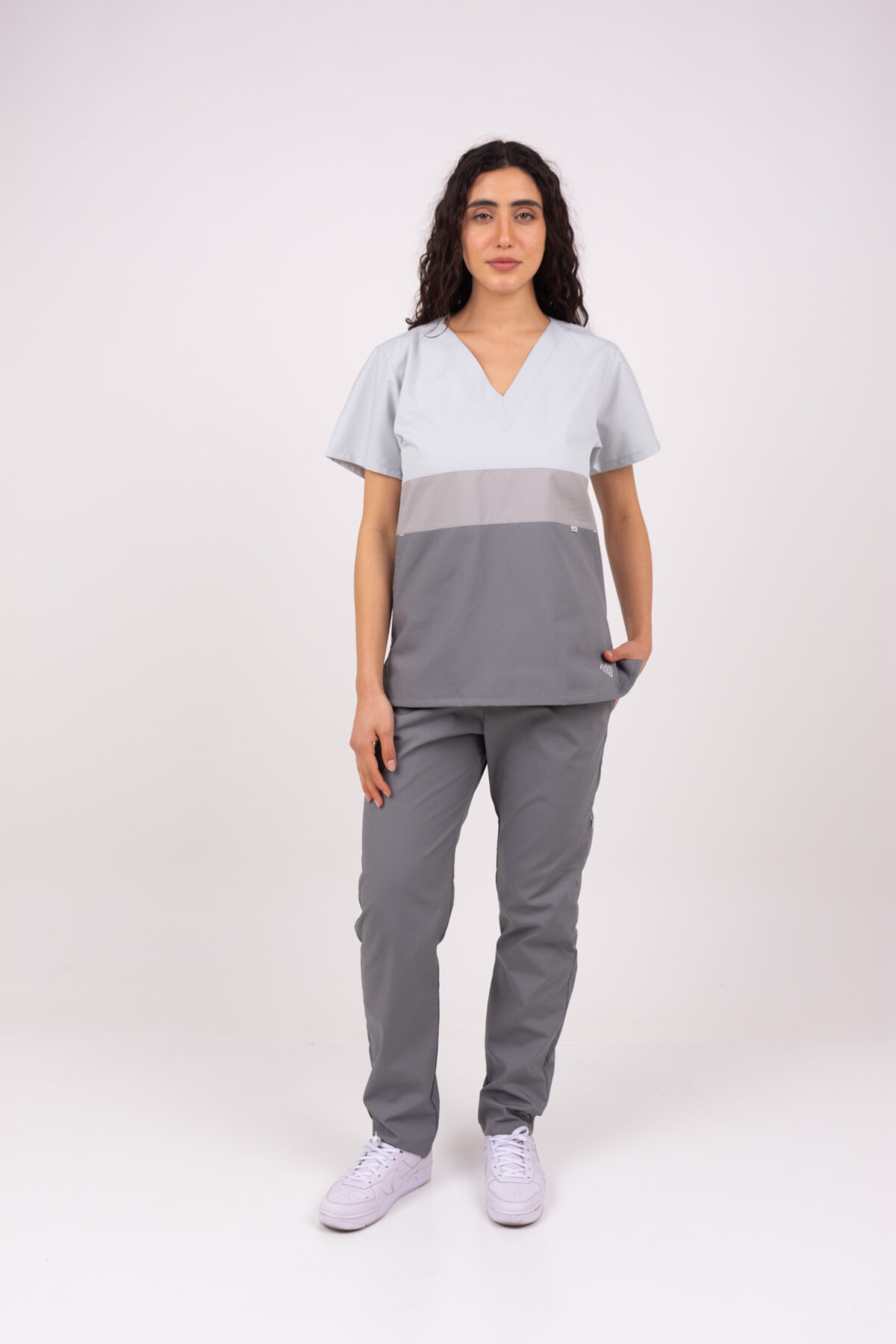 TERZO0715 Pantalon Unisex Brand Pocket Gris Plomo ARCIEL - Image 7