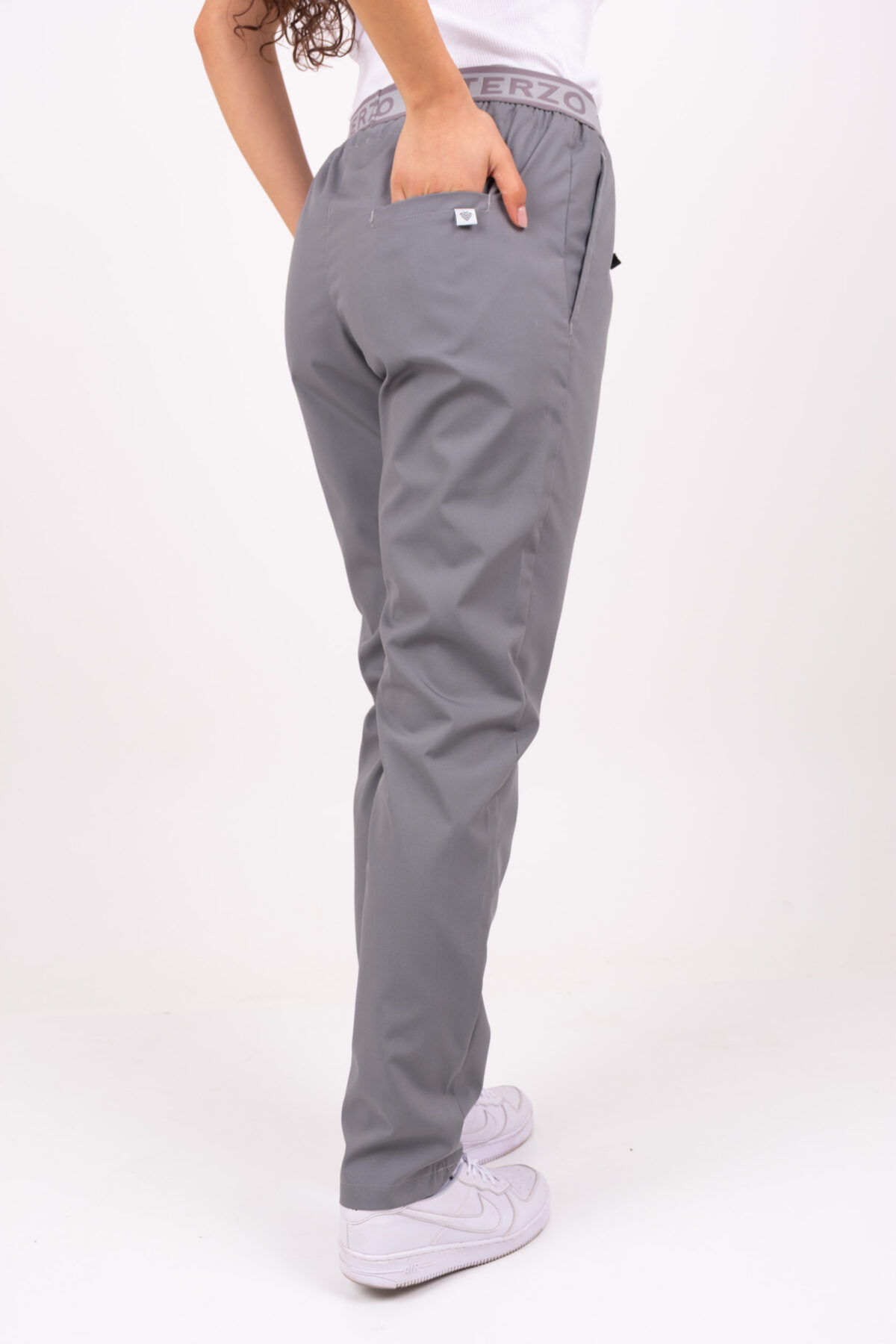 TERZO0724 Pantalon Unisex Brand Pocket Gris Plomo ARCIEL - Image 2