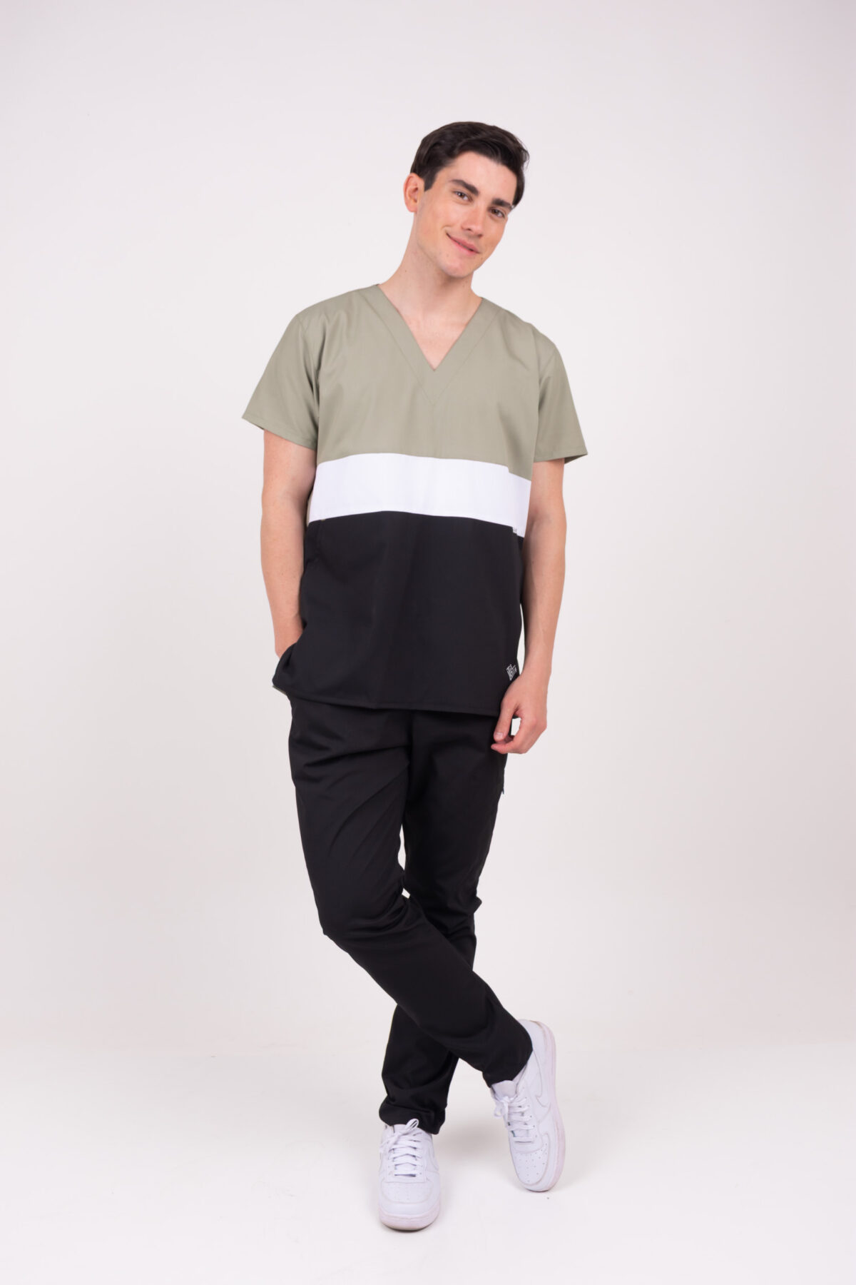 TERZO0728 Pantalon Unisex Brand Pocket Negro ARCIEL - Image 6