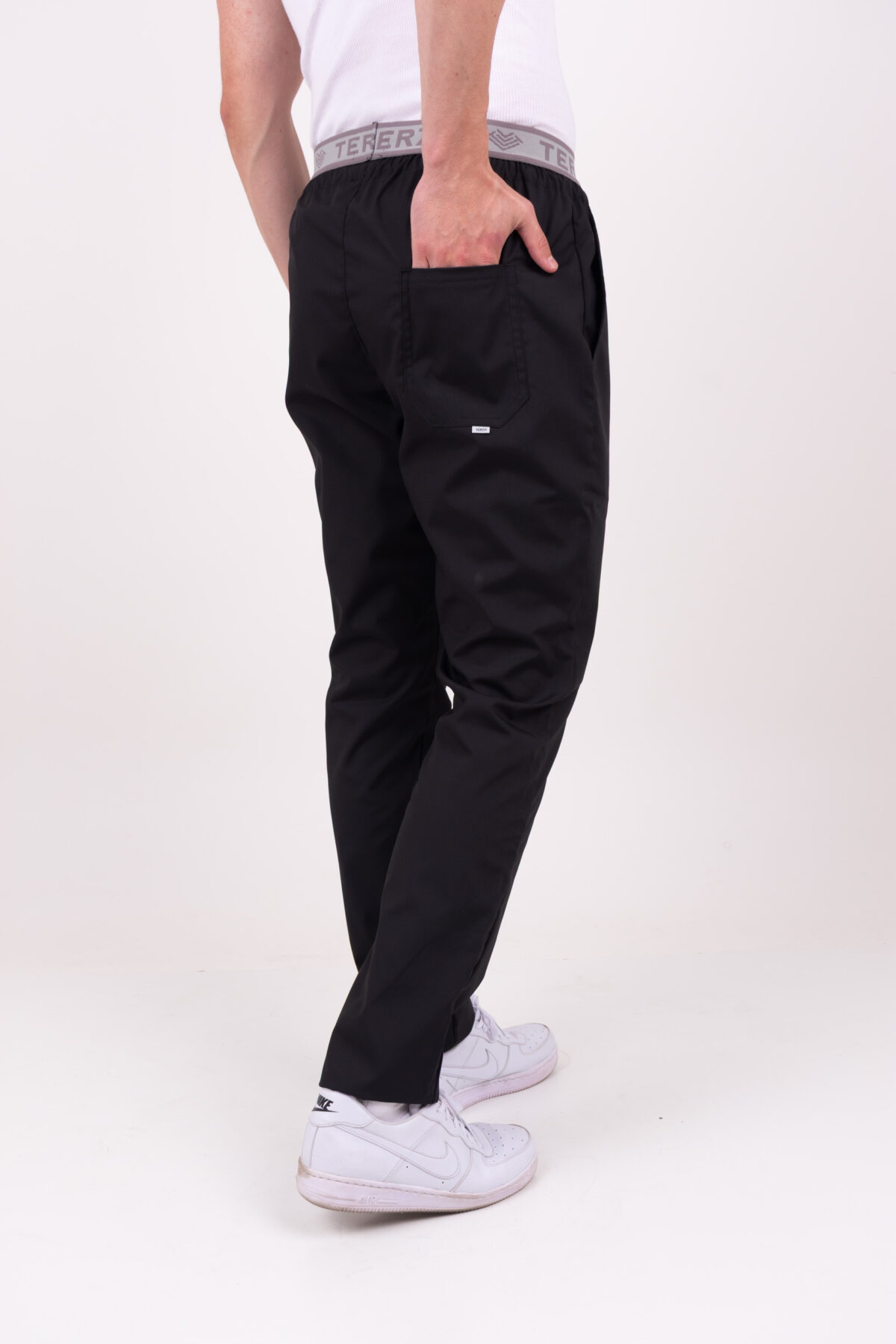 TERZO0734 Pantalon Unisex Brand Pocket Negro ARCIEL - Image 2