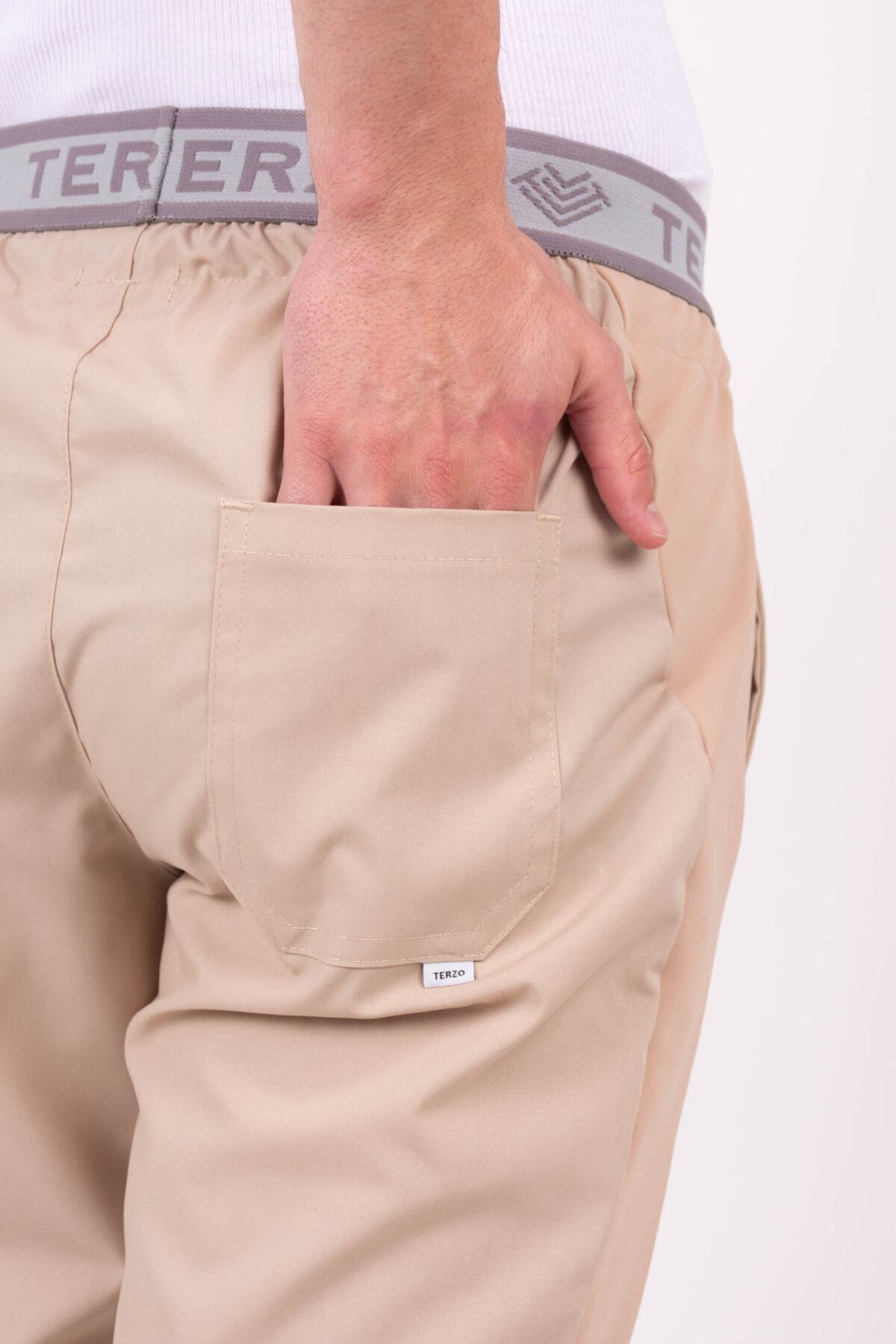 Pantalon Unisex Brand Shapy Beige ARCIEL con JERSEY SPANDEX - Image 9