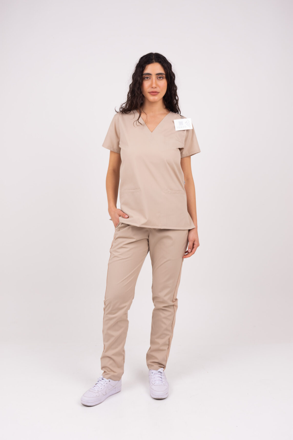 Chaquetilla Mujer Shapy Beige ARCIEL con JERSEY SPANDEX - Image 7