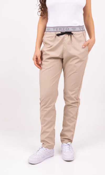 Pantalon Unisex Brand Shapy Beige ARCIEL con JERSEY SPANDEX