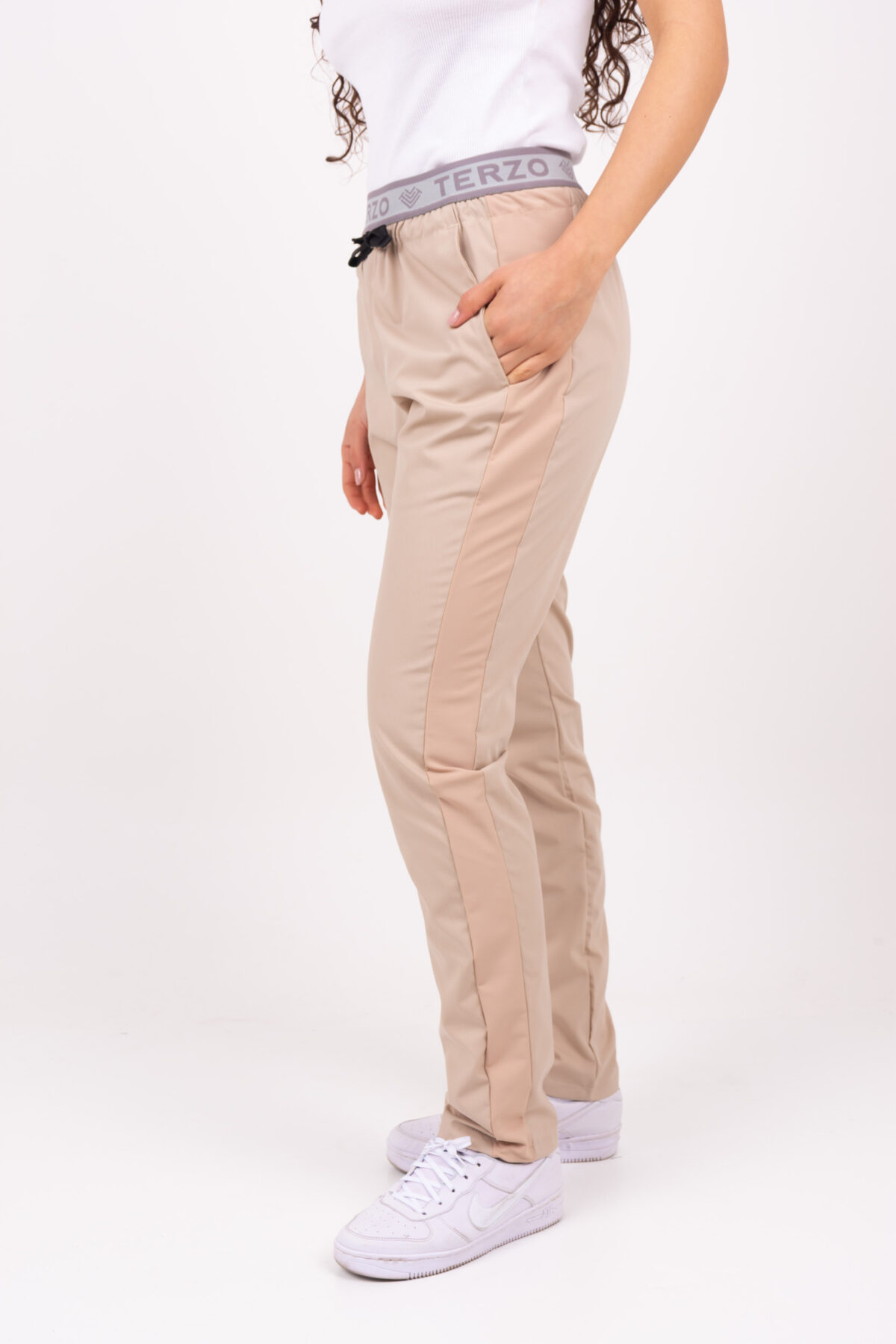 Pantalon Unisex Brand Shapy Beige ARCIEL con JERSEY SPANDEX - Image 2