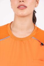 Chaquetilla Mujer Comfy Naranja ARCIEL con MICROPERFORADO SPANDEX - Image 3