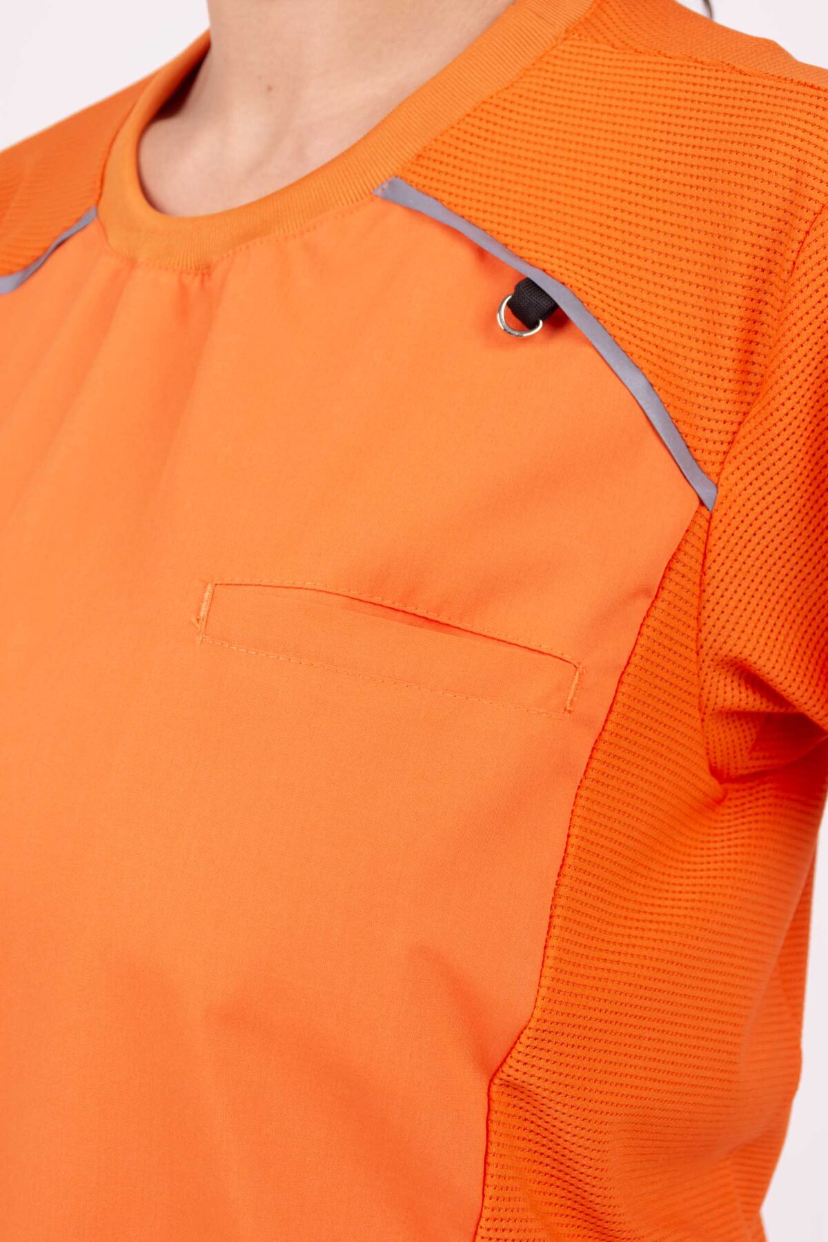 Chaquetilla Mujer Comfy Naranja ARCIEL con MICROPERFORADO SPANDEX - Image 4