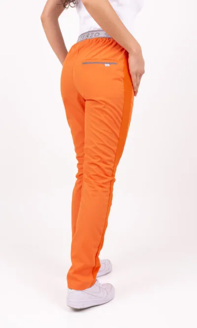 Pantalon Unisex Brand Comfy Naranja ARCIEL con MICROPERFORADO SPANDEX