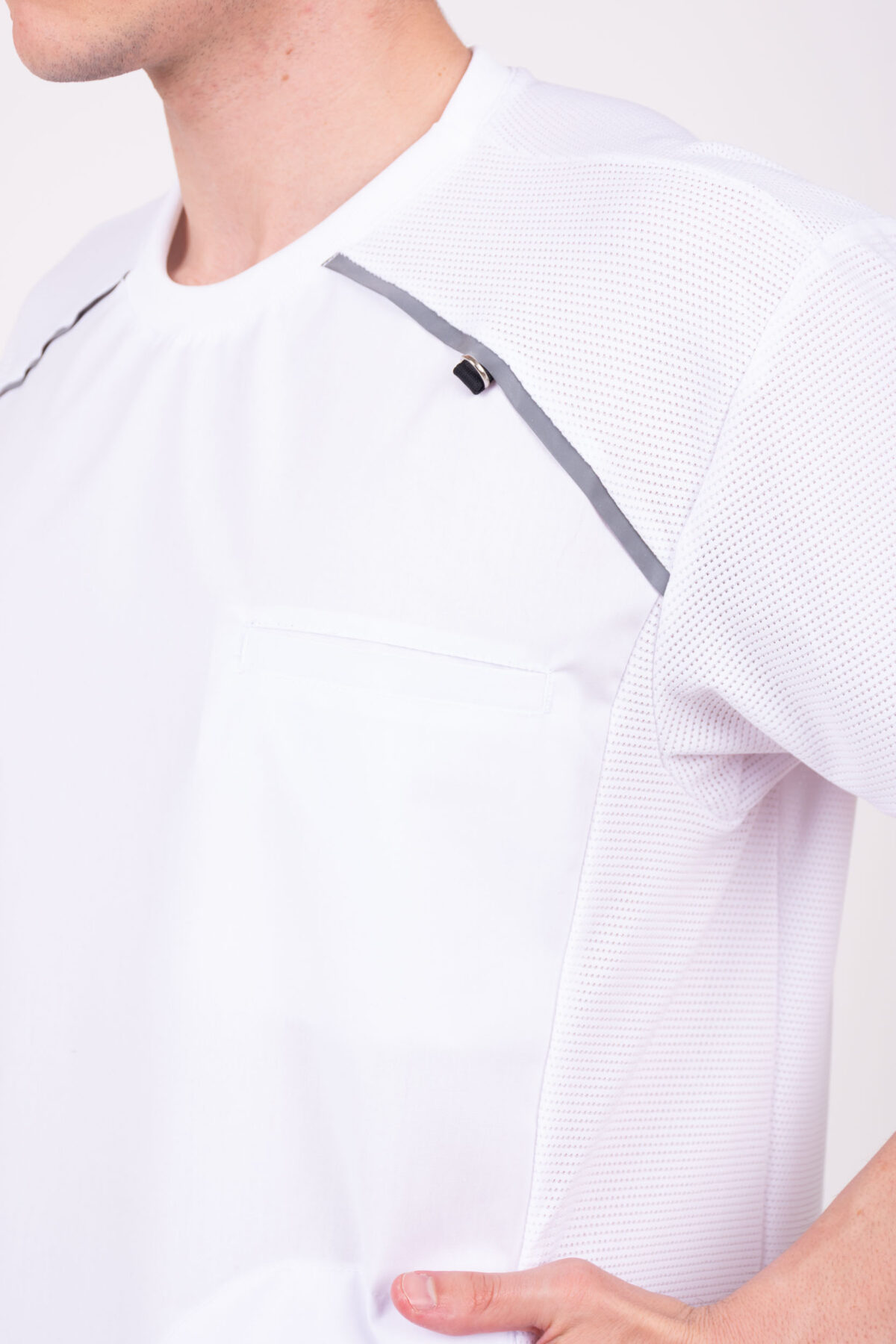 Chaquetilla Hombre Comfy Blanco ARCIEL con MICROPERFORADO SPANDEX - Image 4