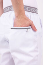 Pantalon Unisex Brand Comfy Blanco ARCIEL con  MICROPERFORADO SPANDEX - Image 9