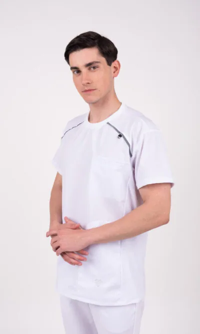 Chaquetilla Hombre Comfy Blanco ARCIEL con MICROPERFORADO SPANDEX