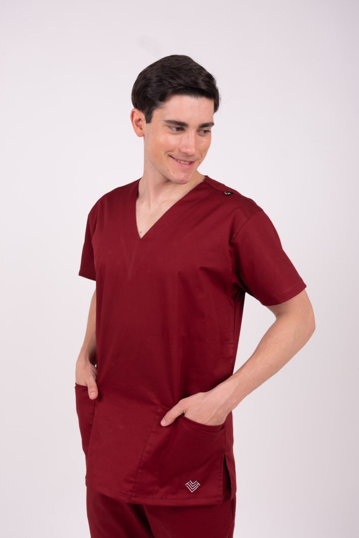 Chaquetilla Hombre Lisa Full Bordo CORE SPANDEX - Image 1