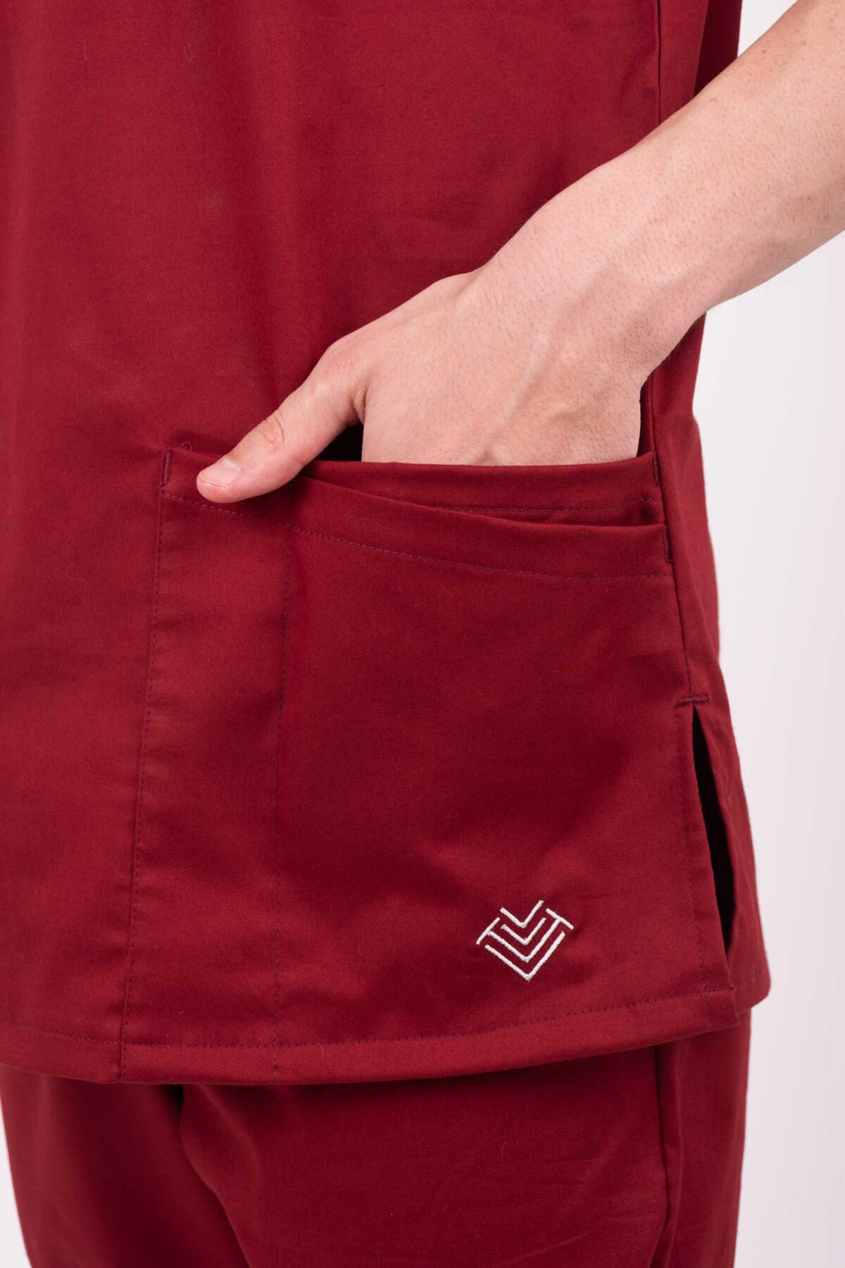 Chaquetilla Hombre Lisa Full Bordo CORE SPANDEX - Image 5