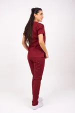 Chaquetilla Mujer Lisa Full Bordó SPANDEX - Imagen 2