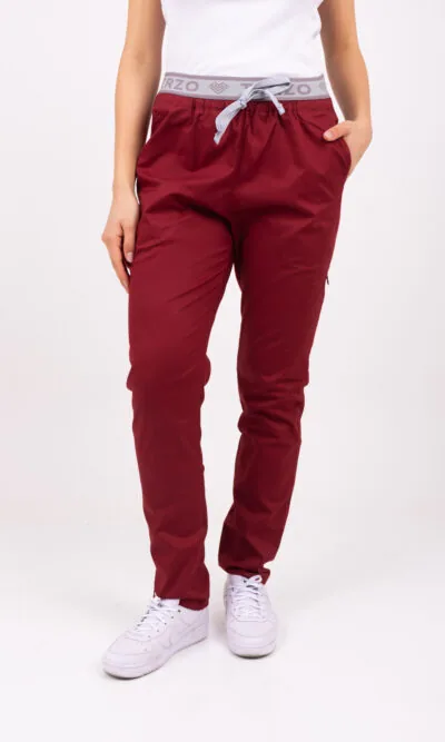 Pantalon Unisex Brand Pocket Bordo SPANDEX