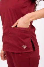 Chaquetilla Mujer Lisa Full Bordó SPANDEX - Imagen 5