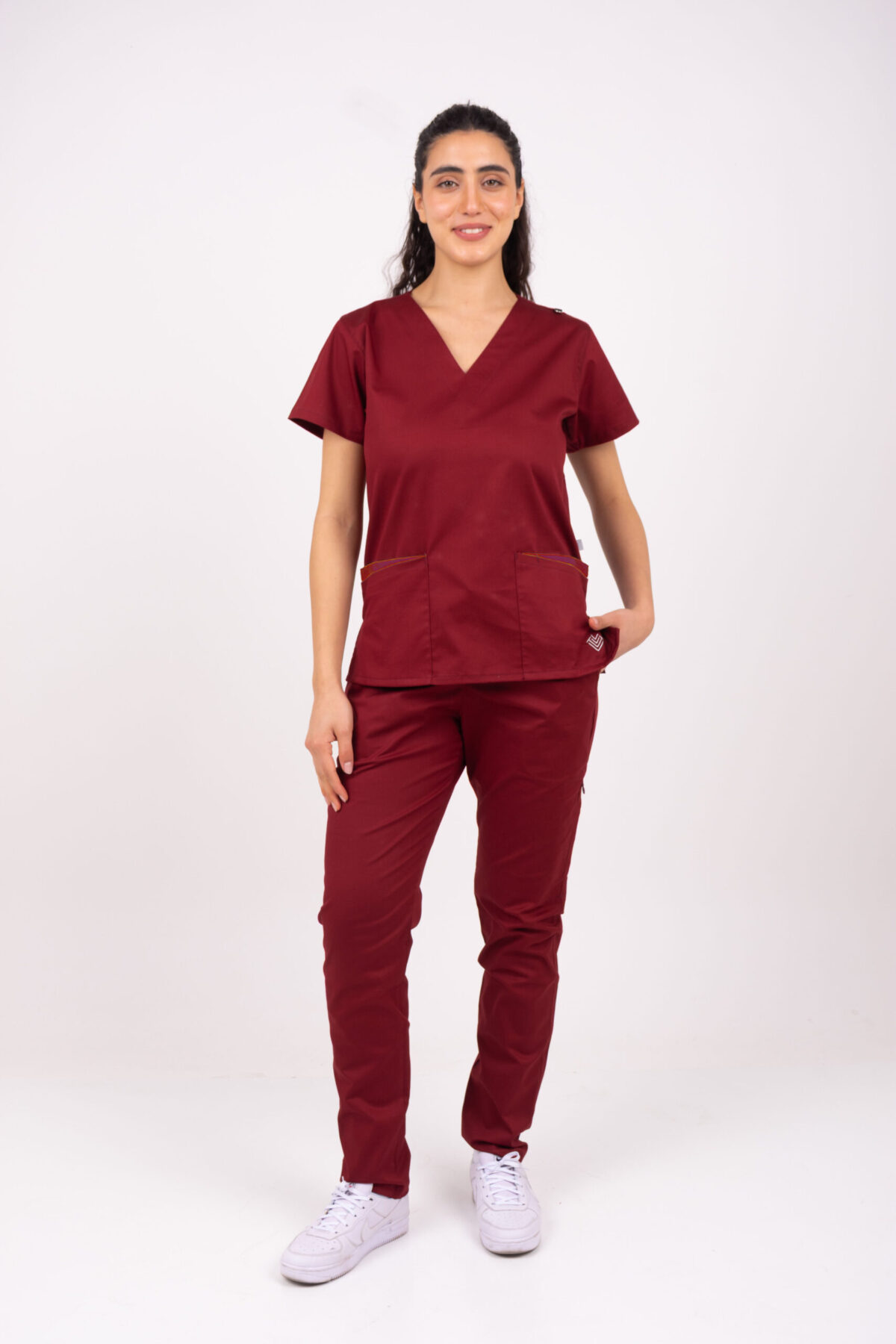 Chaquetilla Mujer Lisa Full Bordó SPANDEX - Image 7