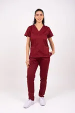 Chaquetilla Mujer Lisa Full Bordó SPANDEX - Imagen 7