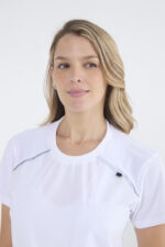 Chaquetilla Mujer Comfy Blanco ARCIEL con MICROPERFORADO SPANDEX - Image 3