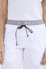 Pantalon Unisex Brand Comfy Blanco ARCIEL con  MICROPERFORADO SPANDEX - Image 5