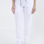 Pantalon Unisex Brand Comfy Blanco ARCIEL con  MICROPERFORADO SPANDEX