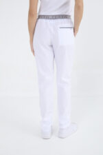 Pantalon Unisex Brand Comfy Blanco ARCIEL con  MICROPERFORADO SPANDEX - Image 2