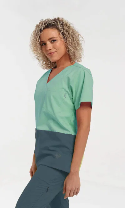 Chaquetilla Mujer Duo Verde y Petroleo  ARCIEL