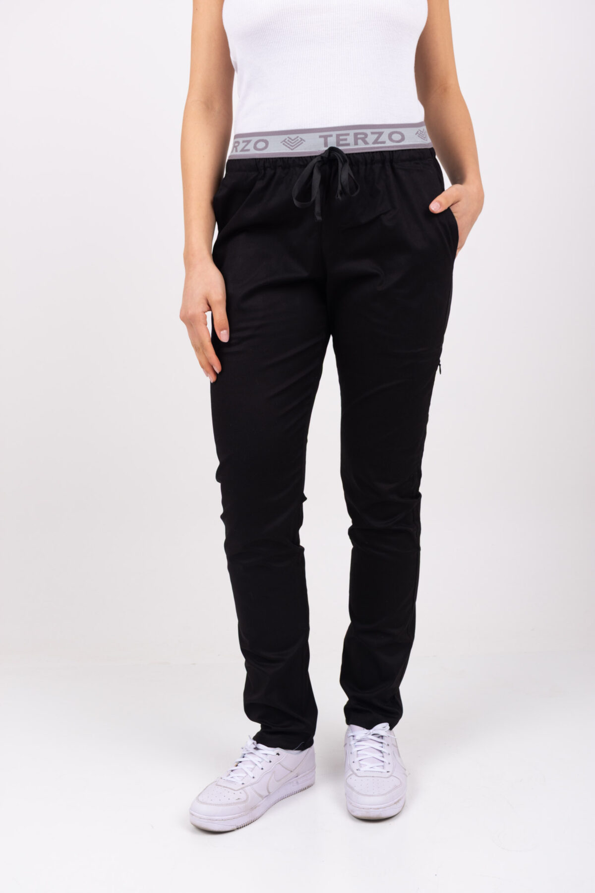 Pantalon Unisex Brand Pocket Negro SPANDEX - Image 1