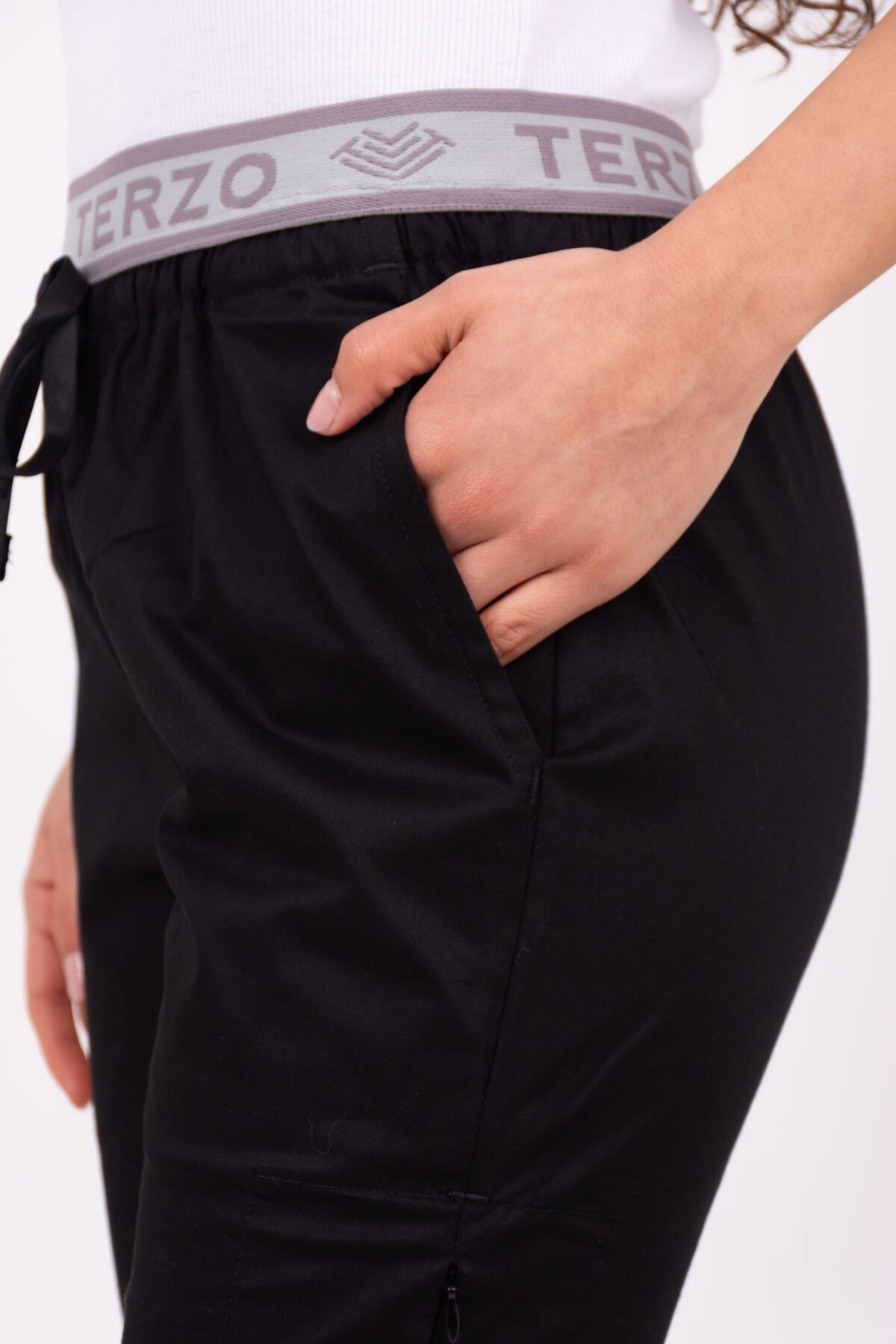 Pantalon Unisex Brand Pocket Negro SPANDEX - Image 4