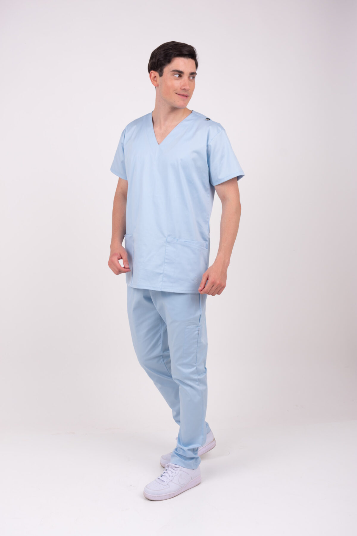 Pantalon Unisex Brand Pocket Celeste Claro SPANDEX - Image 4