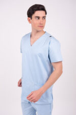 Chaquetilla Hombre Lisa Celeste Claro Spandex