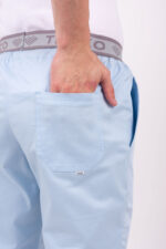 Pantalon Unisex Brand Pocket Celeste Claro SPANDEX - Image 5