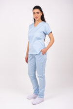 Pantalon Unisex Brand Pocket Celeste Claro SPANDEX - Image 7