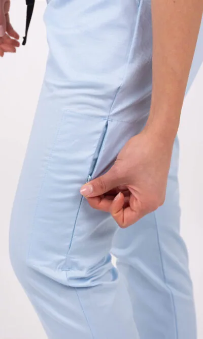 Pantalon Unisex Brand Pocket Celeste Claro SPANDEX