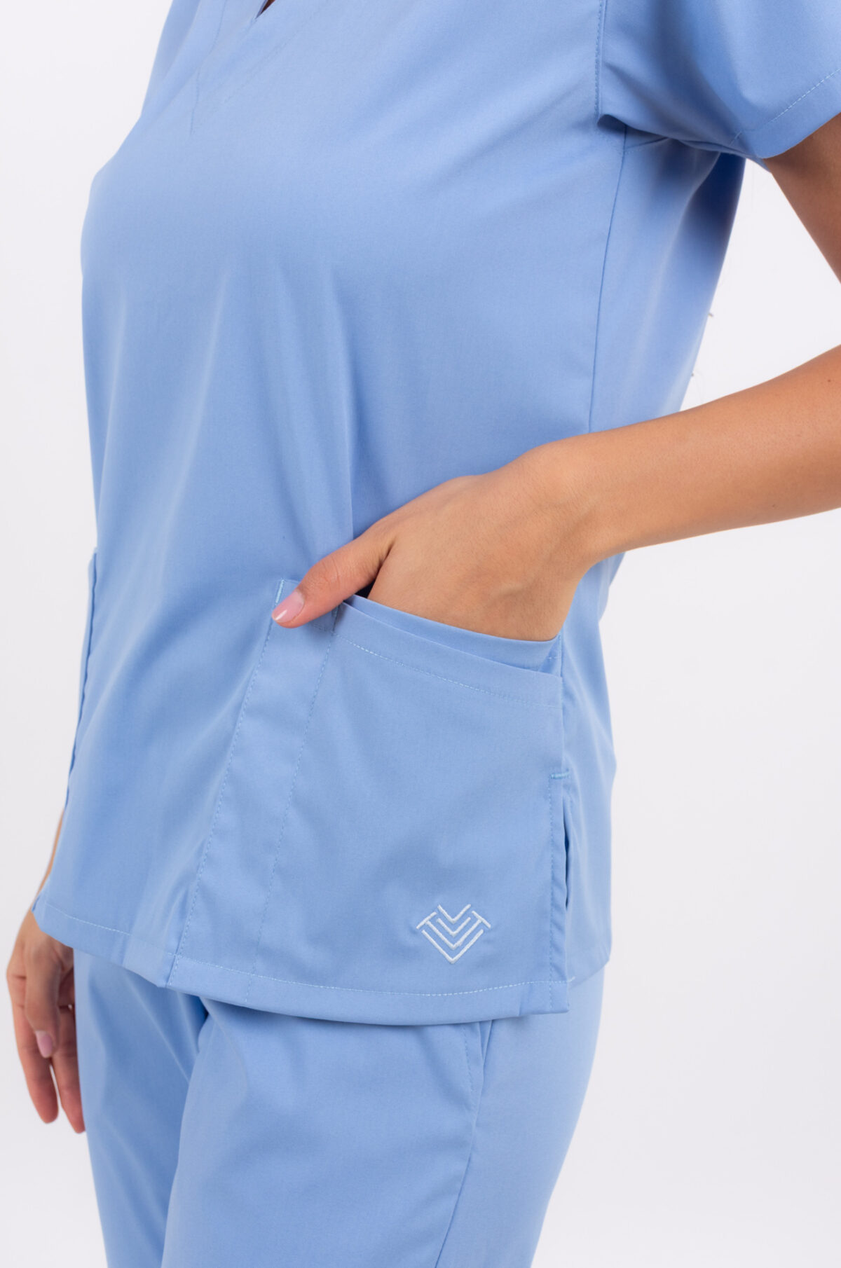 Chaquetilla Mujer Lisa Full Celeste CORE SPANDEX - Image 6