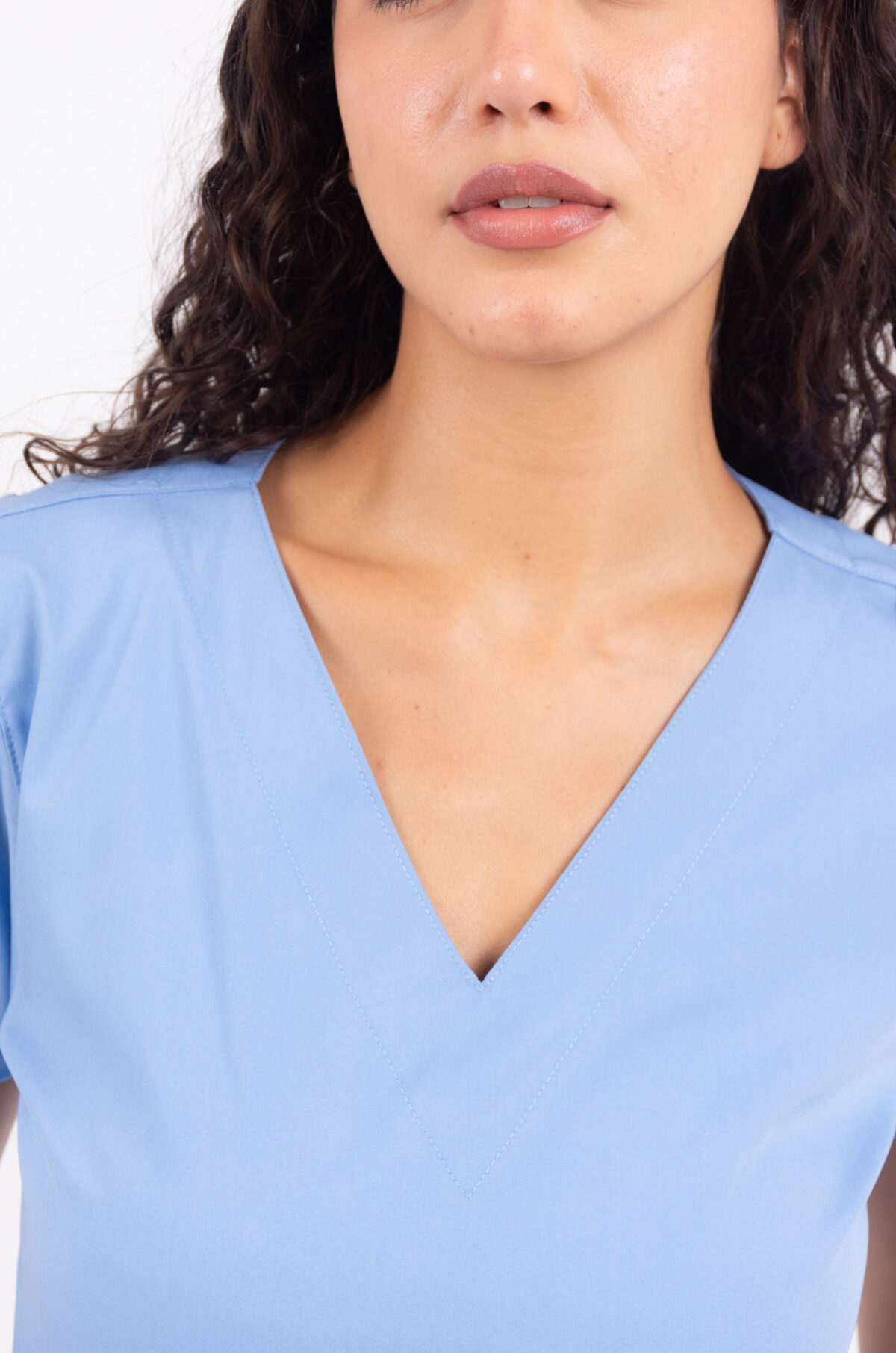 Chaquetilla Mujer Lisa Full Celeste CORE SPANDEX - Image 4