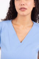 Chaquetilla Mujer Lisa Full Celeste CORE SPANDEX - Image 4