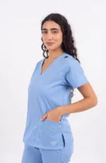 Chaquetilla Mujer Lisa Full Celeste CORE SPANDEX - Imagen 2