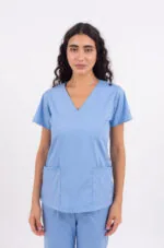 Chaquetilla Mujer Lisa Full Celeste CORE SPANDEX