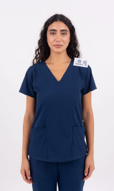 Chaquetilla Mujer Lisa Full Marino CORE SPANDEX