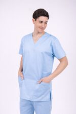 Chaquetilla Hombre Lisa Full Celeste CORE SPANDEX