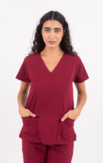 Chaquetilla Mujer Lisa Full Bordo CORE SPANDEX