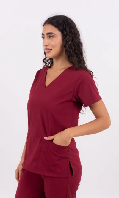 Chaquetilla Mujer Lisa Full Bordo CORE SPANDEX