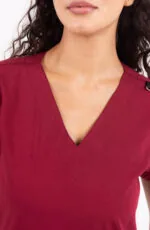Chaquetilla Mujer Lisa Full Bordo CORE SPANDEX - Imagen 5